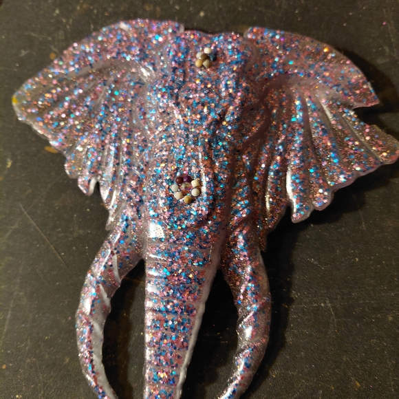 Handmade Other - Glitter Elephant Wall Decor